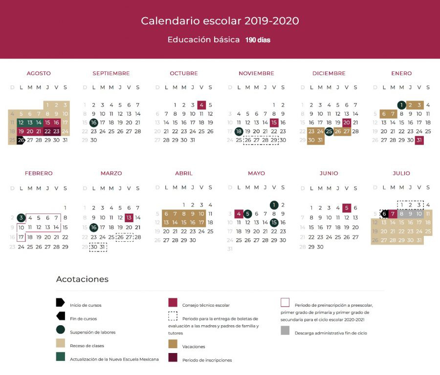 Calendario Escolar, Inicio de clases 2020 - 2021, Escuela, SEP, Secretaría de Educación Pública, Inicio de Clases 2020, Regreso a Clases 2020, inicio de clases en México